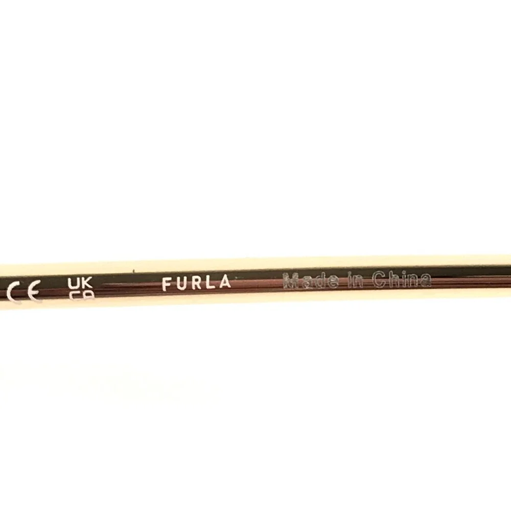Furla Eyeglasses Frames VFU728 COL.0300 Shiny Gold Butterfly Wire Rim 55-16-140